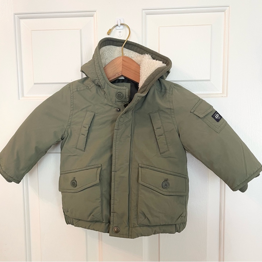 Baby GAP Size 18-24 months Winter Coat Green